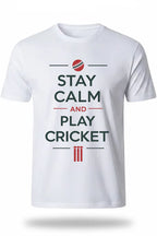 Stay Calm And Play Cricket Unisex Standard Crew T-Shirt